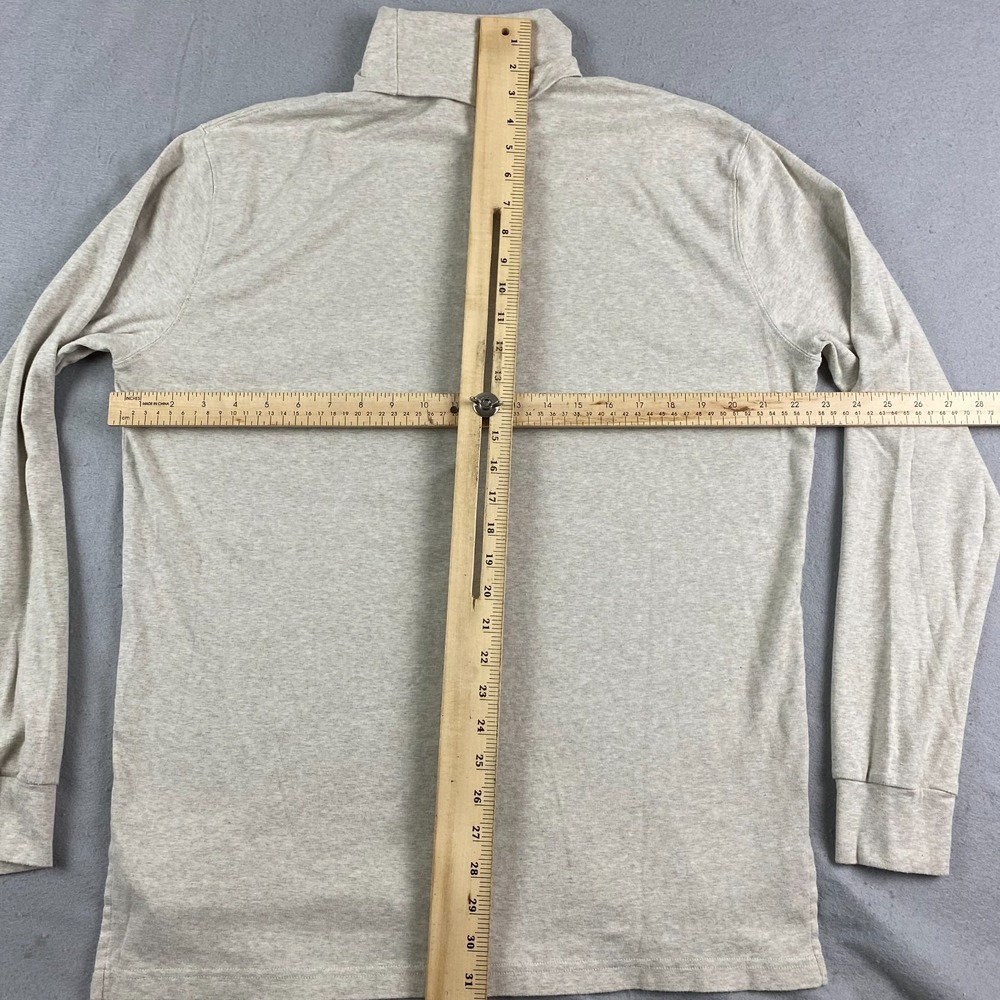 VTG Polo Ralph Lauren Shirt Mens L XL beige Turtleneck Long Sleeve Pony Cotton - Picture 12 of 15
